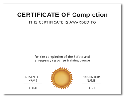 Certificate - Basic - 8.5"H x 11"W