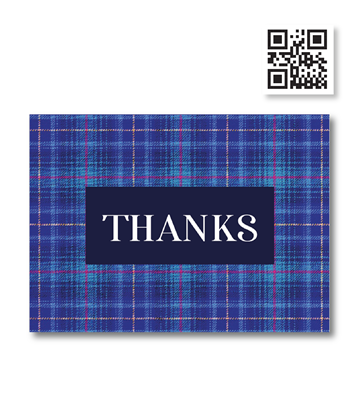 Greeting Card - Plaid - 3.5"H x 5"W