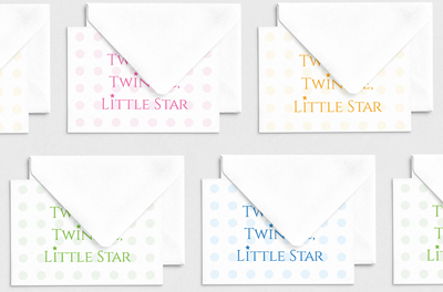 #Postcard  - Invitation - Baby Shower Twinkle Pattern