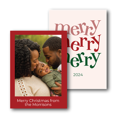 Postcard - Merry Merry Merry - 4.625"H x 6.25"W