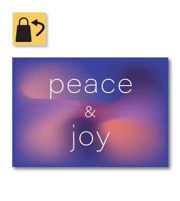 Greeting Card - Peace & Joy - 3.5"H x 5"W