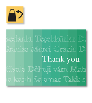 Greeting Card - Languages - 3.5"H x 5"W